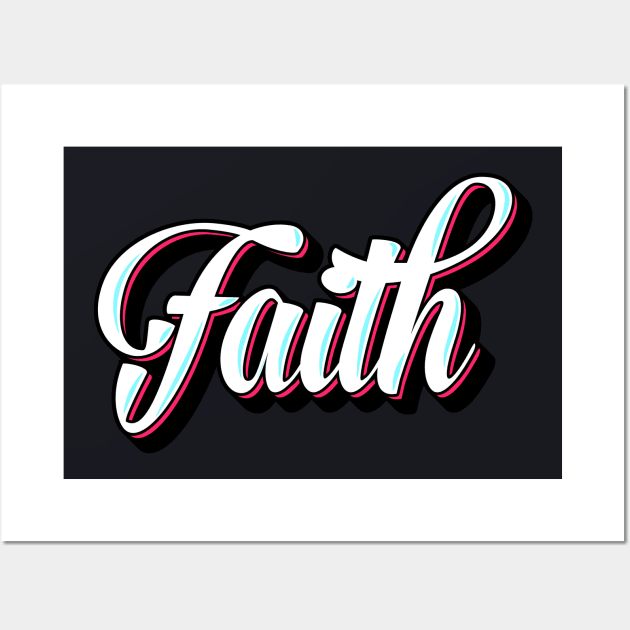 Christian Faith Typographic Design Wall Art by Creative Expression By Corine